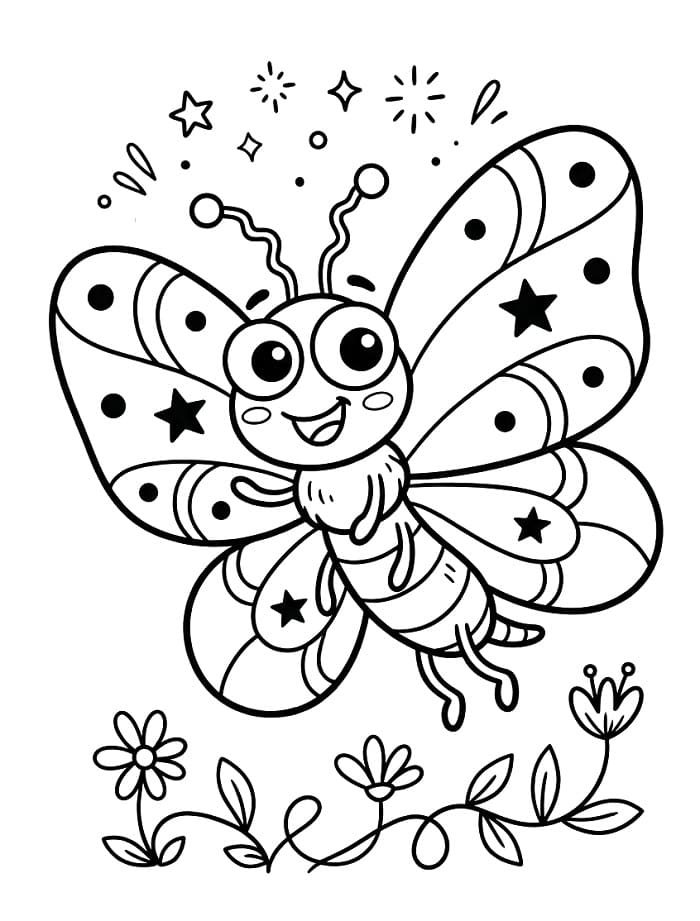 Csinos pillangó színező