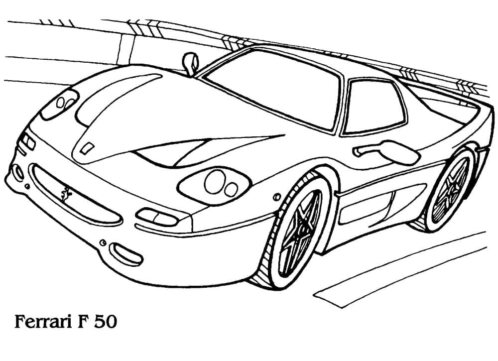 Ferrari autó (2) színező