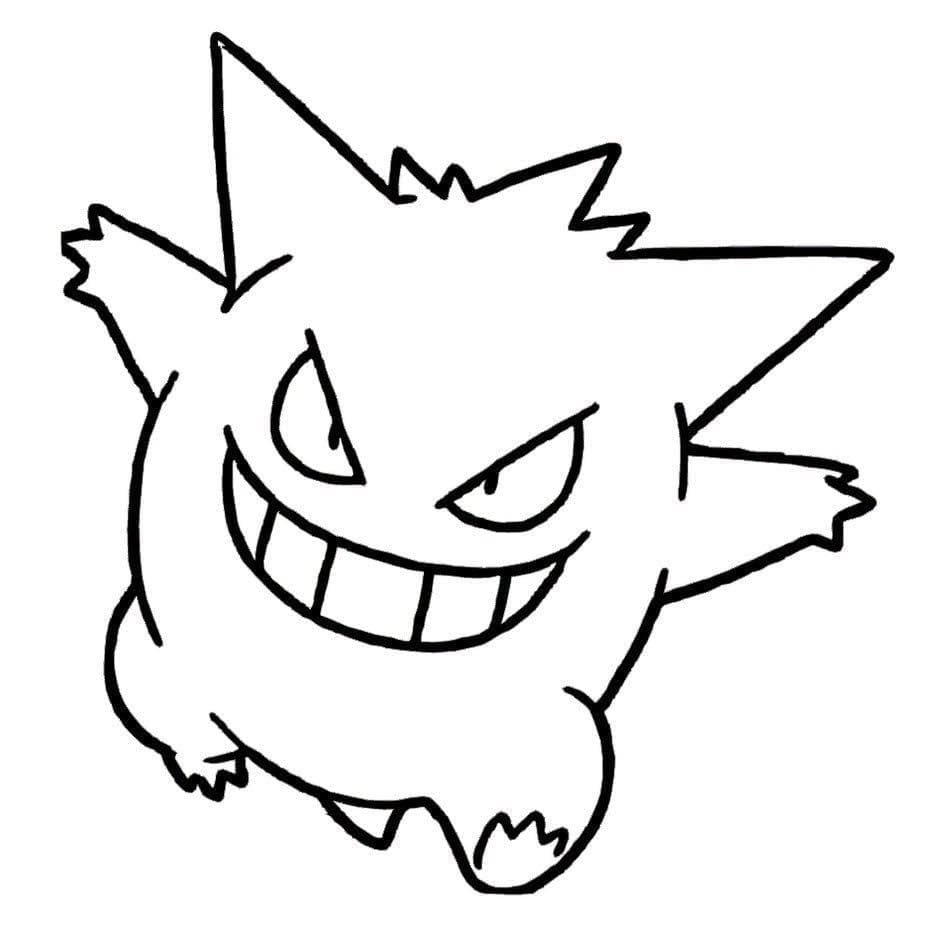 Gengar Pokemon színező