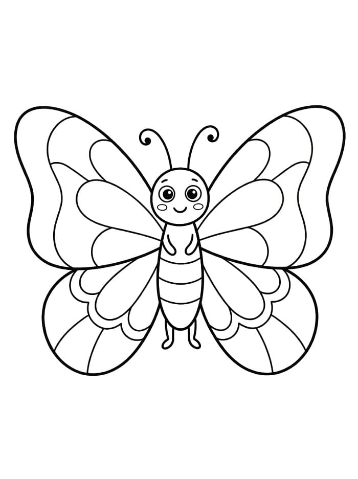 Imádnivaló pillangó színező