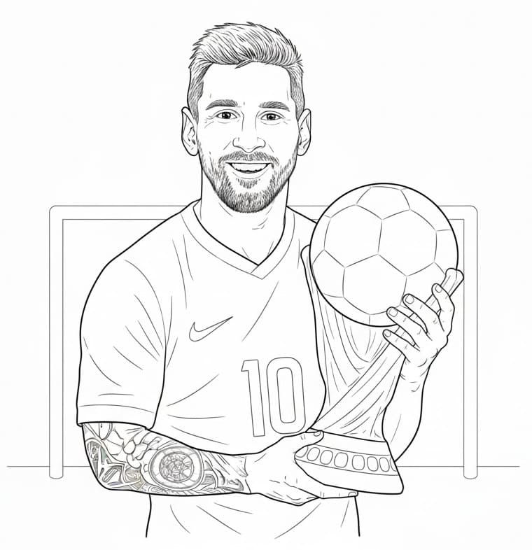 Messi a trófeával