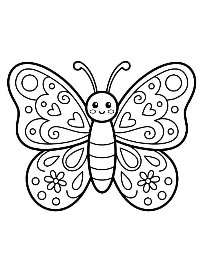 Szép pillangó színező