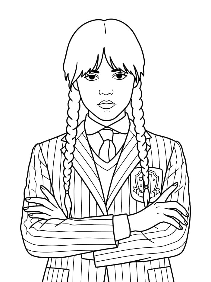 Wednesday Addams színezők
