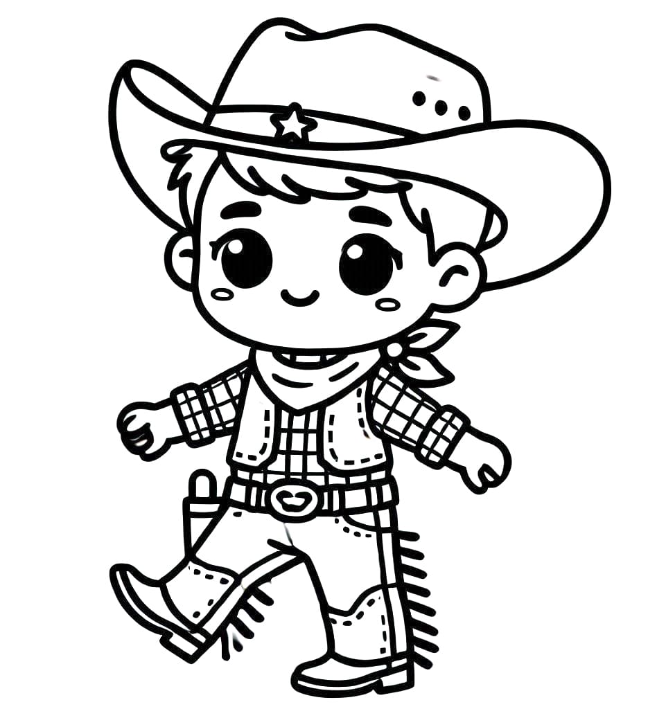 Cowboy színező