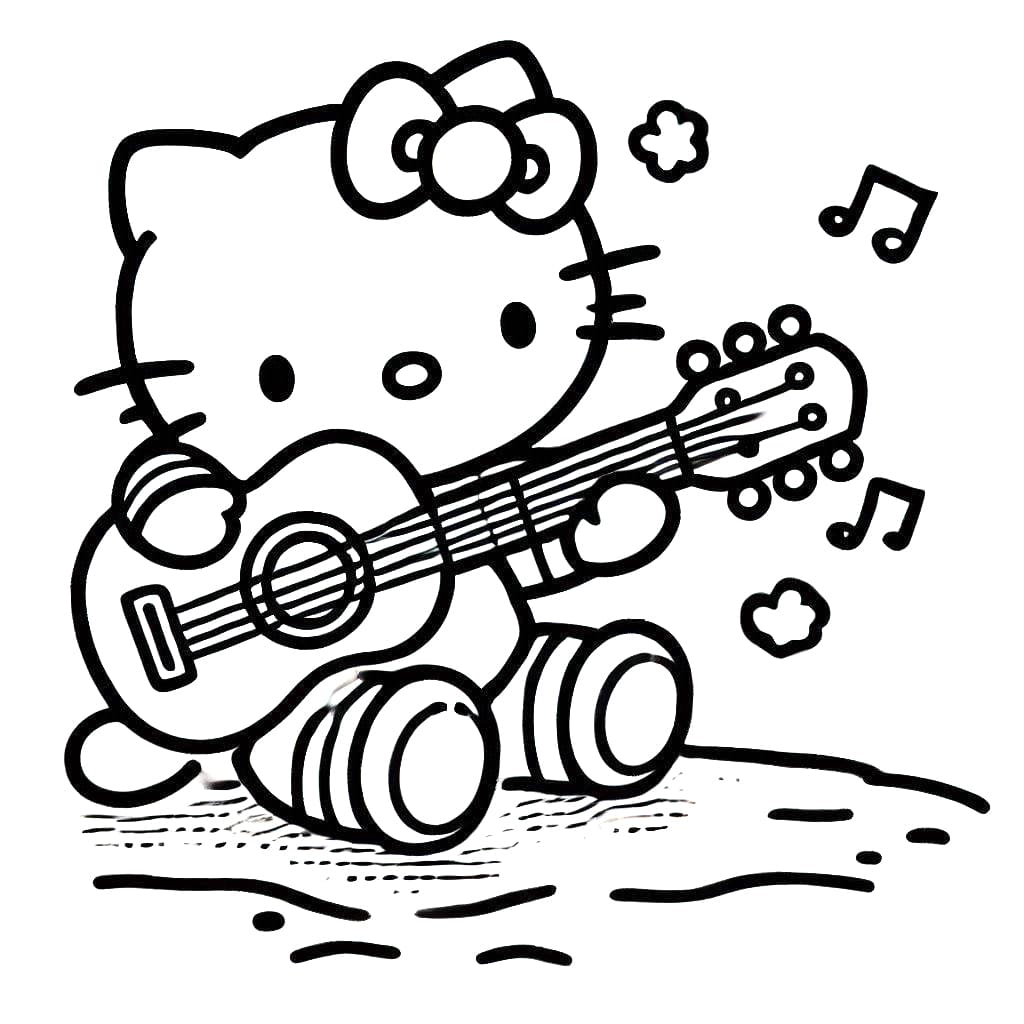 Hello Kitty gitározik