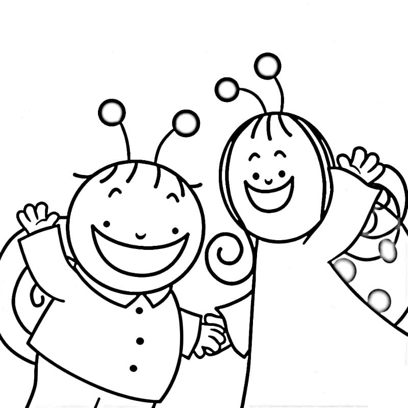 Bogyó és Babóca Nyomtatásra színező