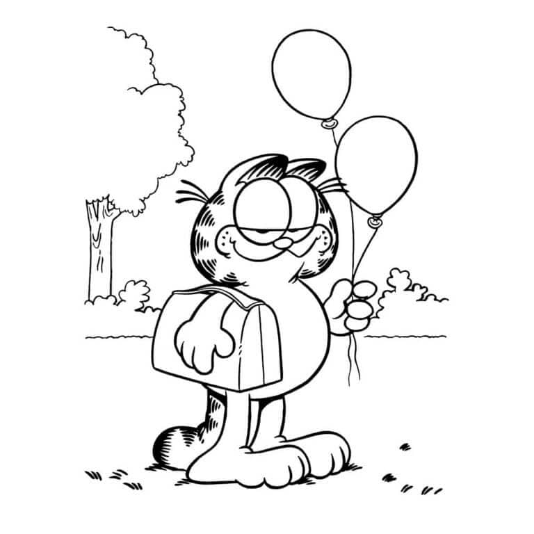 Garfield és léggömbök