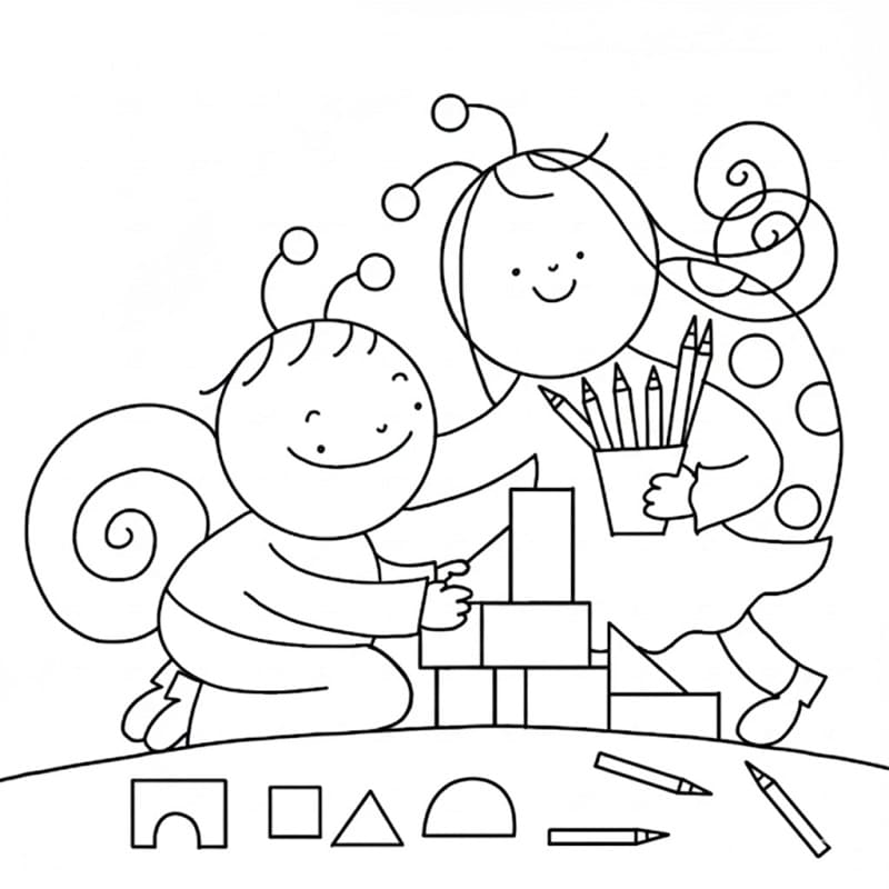 Ingyenes Nyomtatható Bogyó és Babóca színező