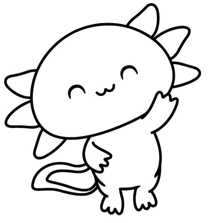 Egy nagyon aranyos axolotl