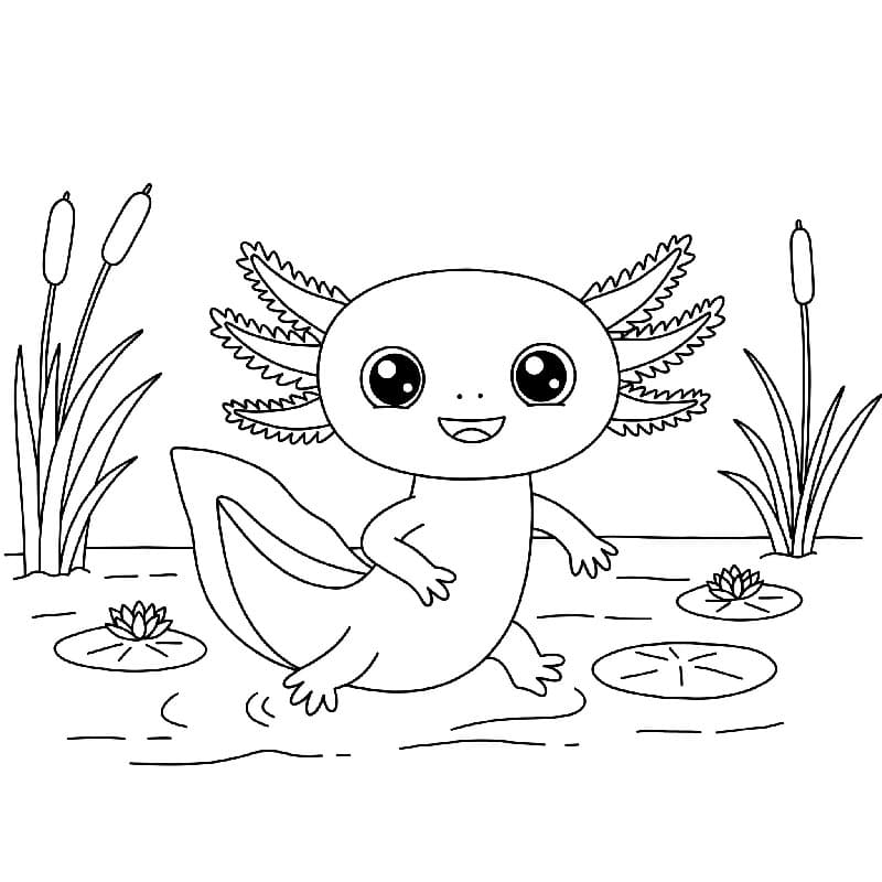 Gyönyörű axolotl