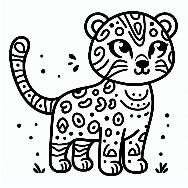 Leopárd mintás nyomtatható gyerekeknek