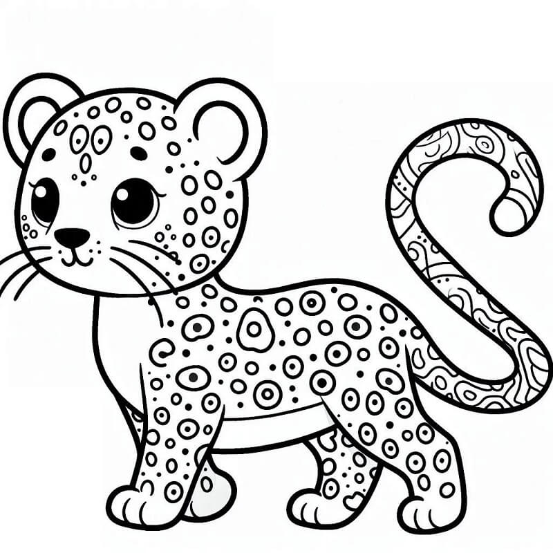 Leopárd színezése