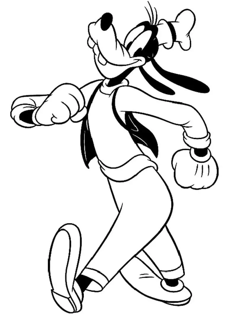 Mosolygó Goofy színező