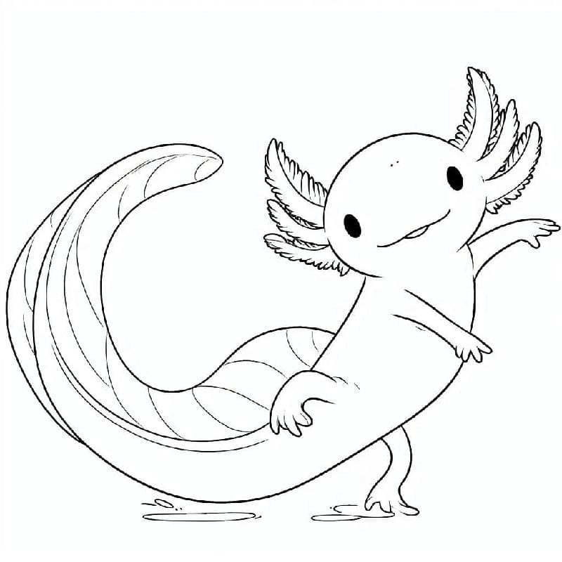 Rajzfilm axolotl