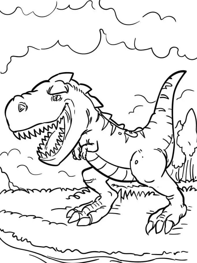 T-Rex nyomtatható gyerekeknek