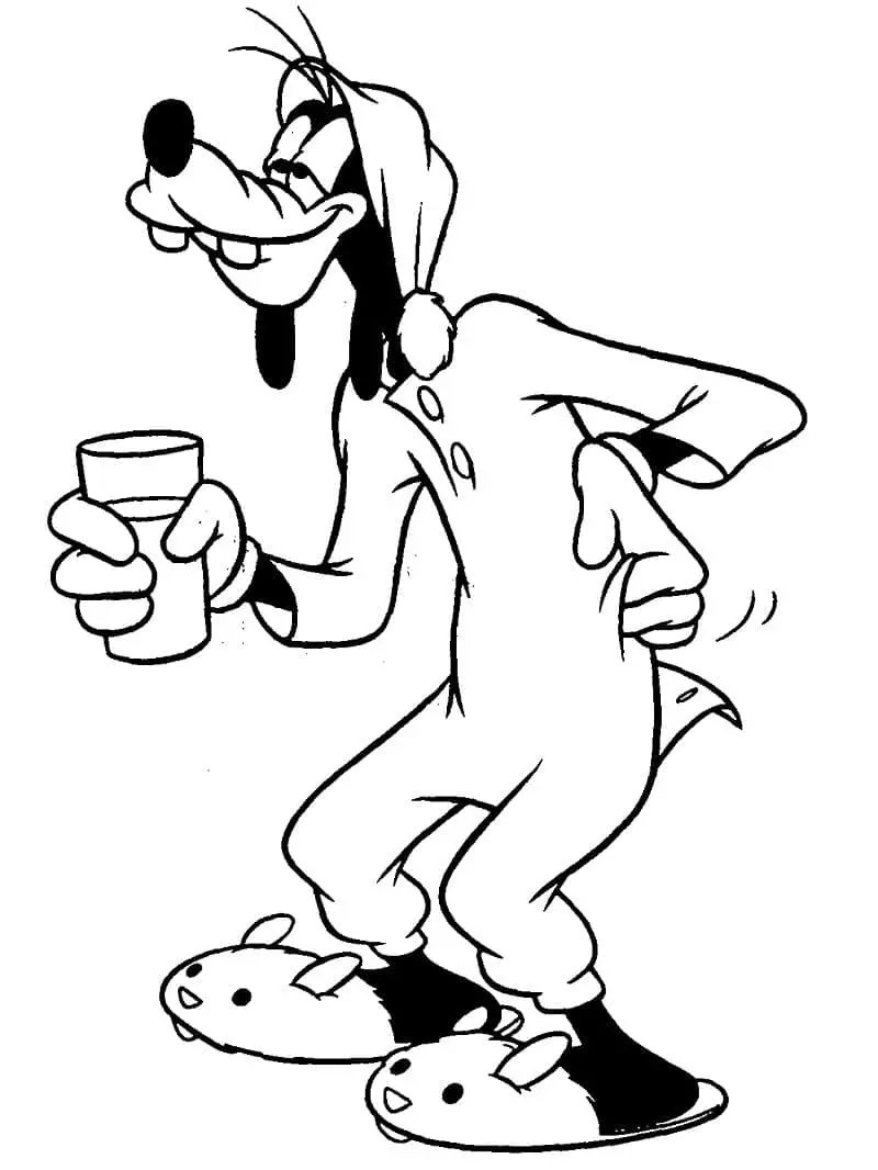 Vidám Goofy színező