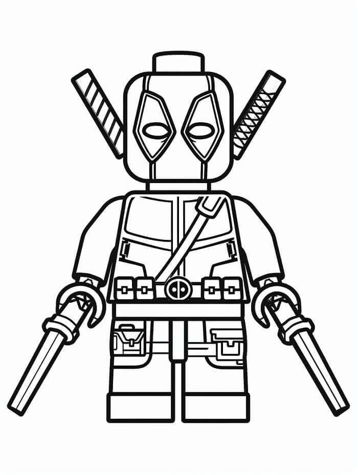 Marvel szuperhős Deadpool színező