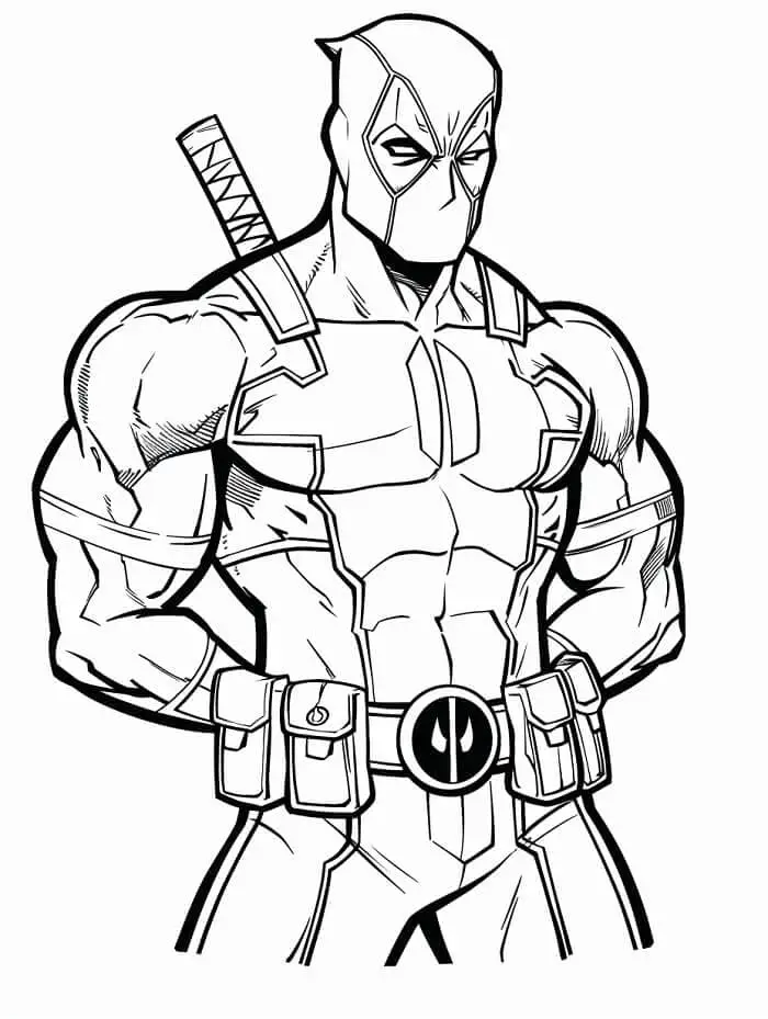Nagyon vicces Deadpool színező