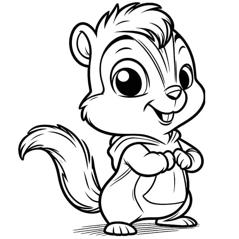 Nyomtatható Alvin és a mókusok gyerekeknek