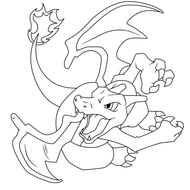 Nyomtatható Charizard kép gyerekeknek színező