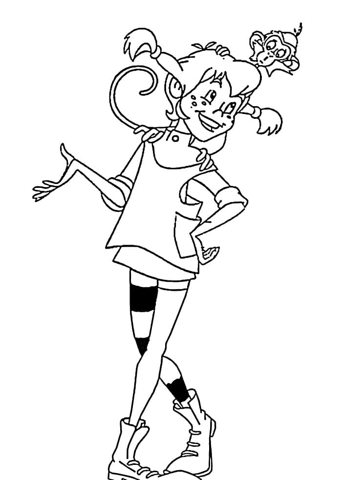 Nyomtatható Harisnyás Pippi gyerekeknek