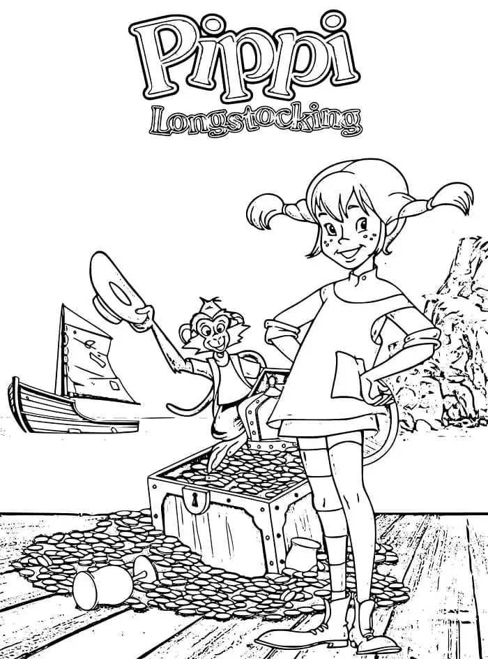 Nyomtatható Harisnyás Pippi ingyen