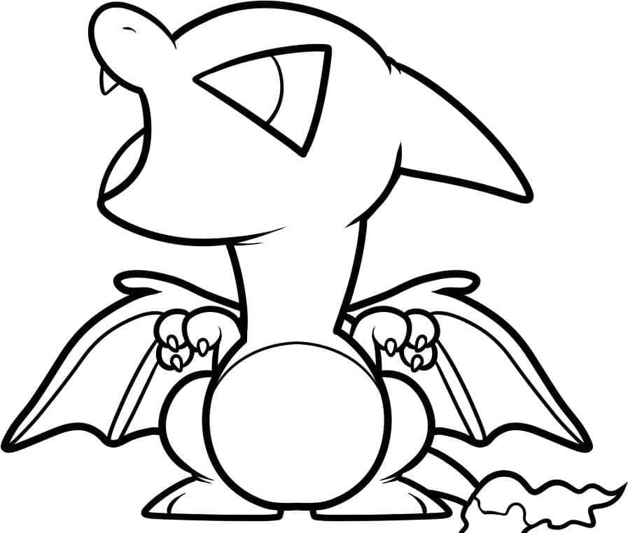Nyomtatható ingyenes Charizard színező
