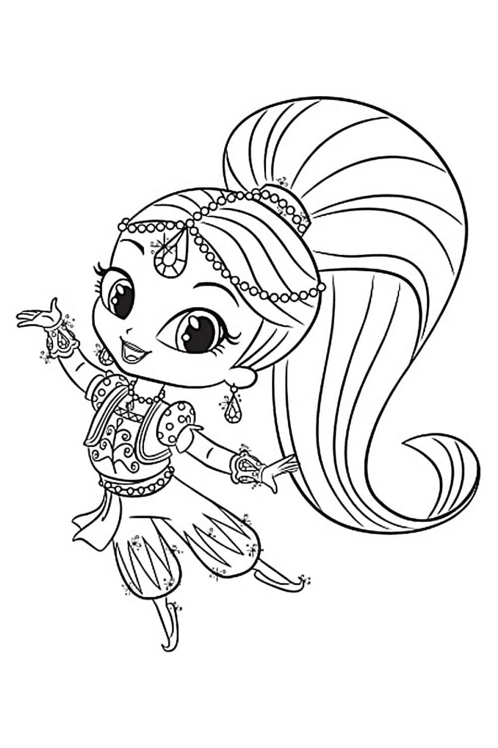 Nyomtatható Shimmer és Shine gyerekeknek