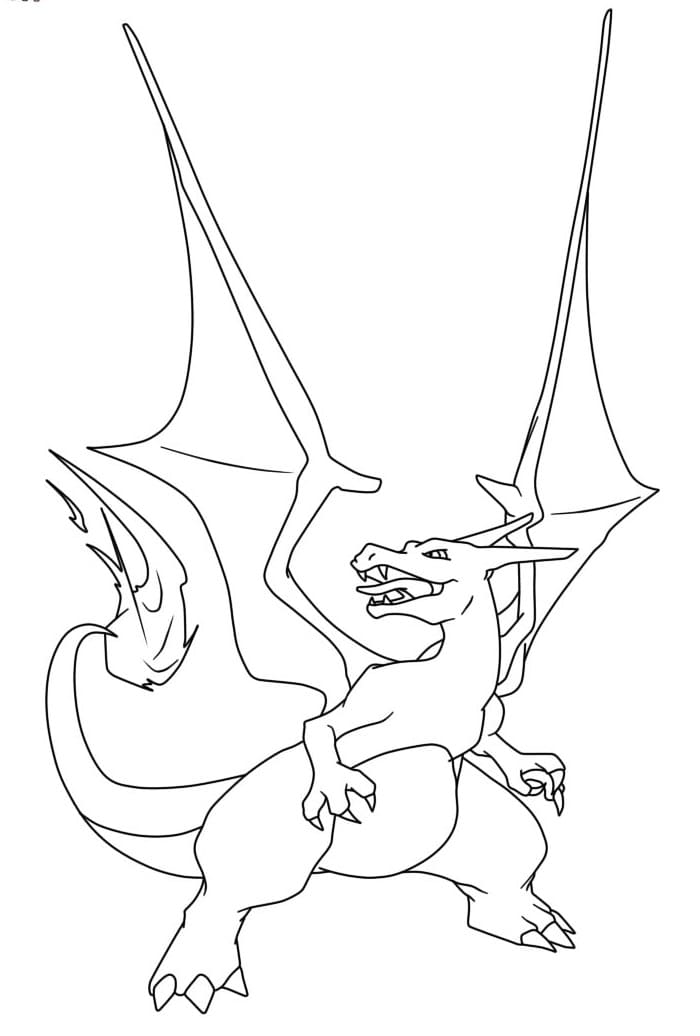 Pokemon Charizard színező