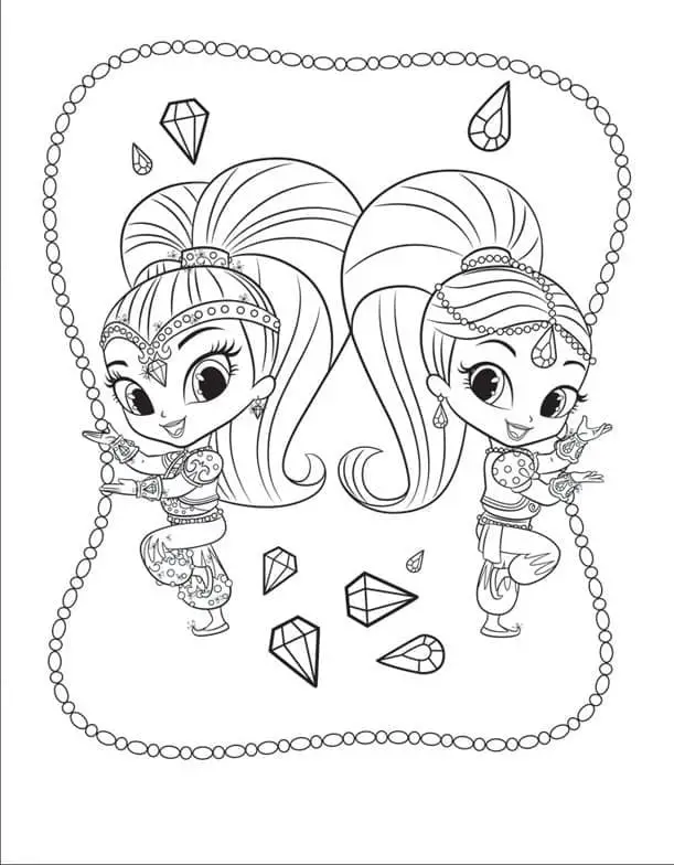 Shimmer és Shine képek nyomtatásra