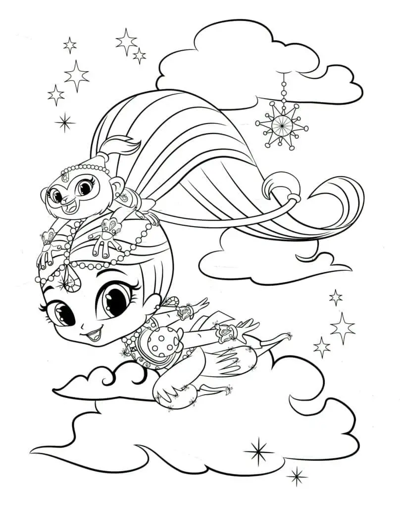 Shimmer és Shine nyomtatás gyerekeknek