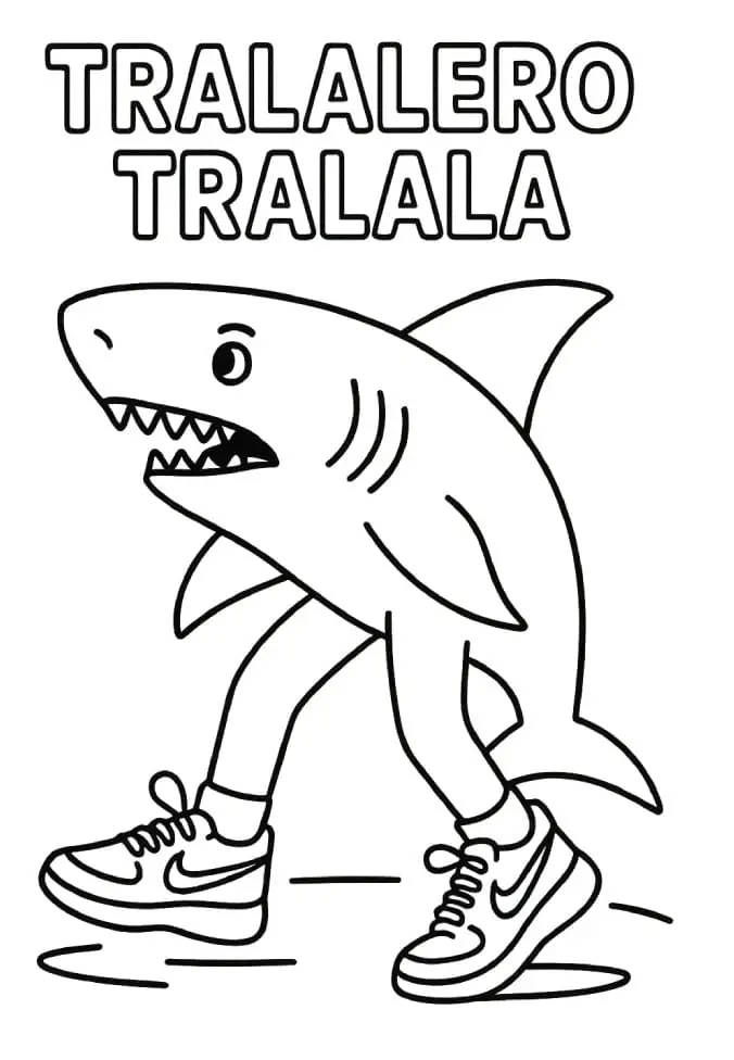 Tralalero Tralala színező