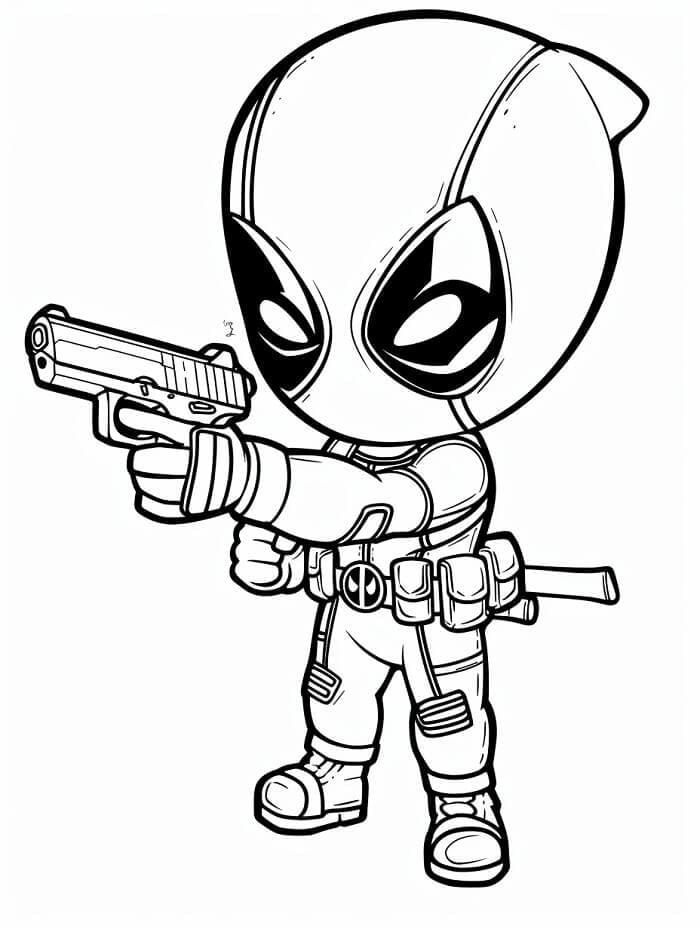 Szuperhős Deadpool színező
