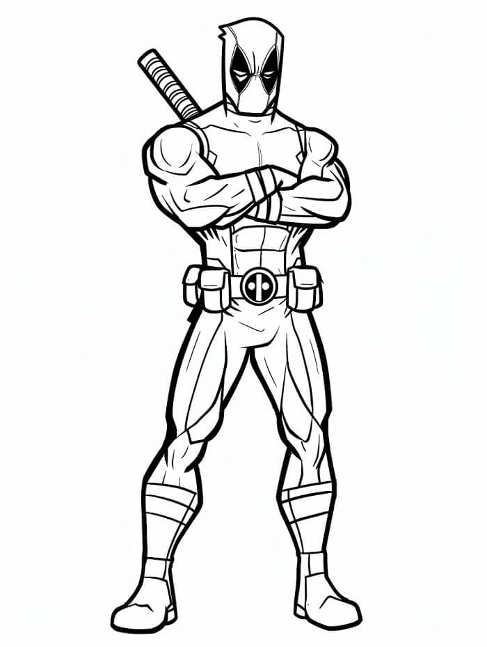 Vicces Deadpool színező