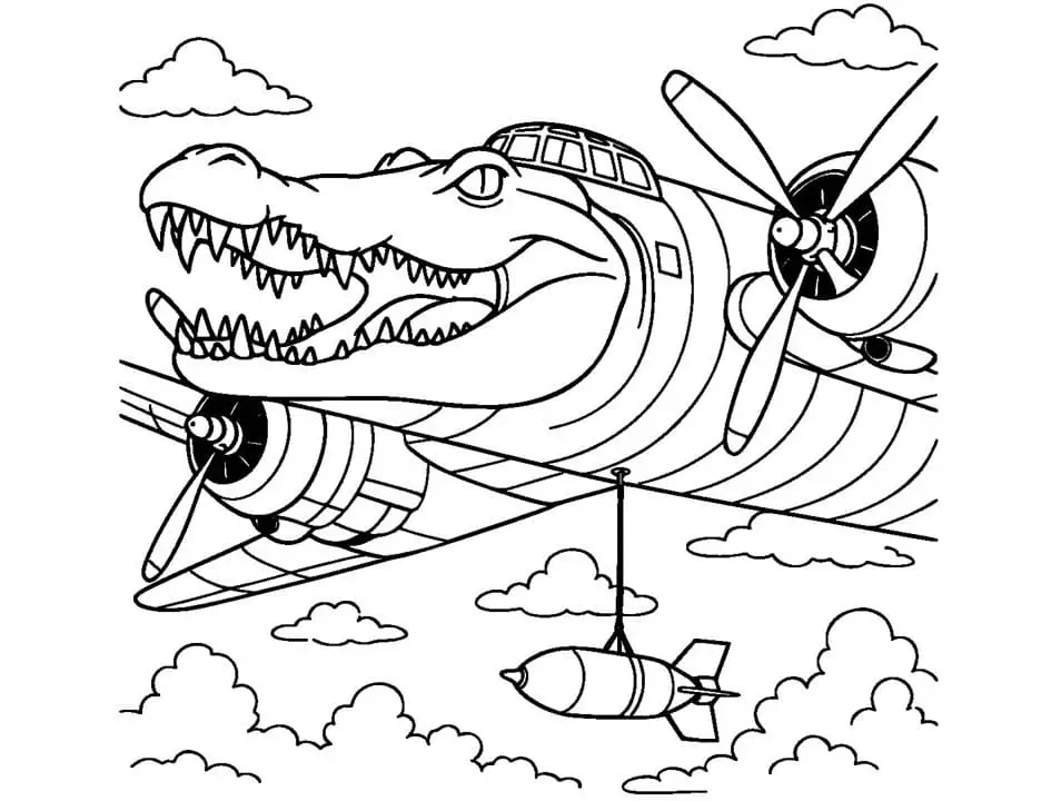 Bombardiro Crocodilo színező