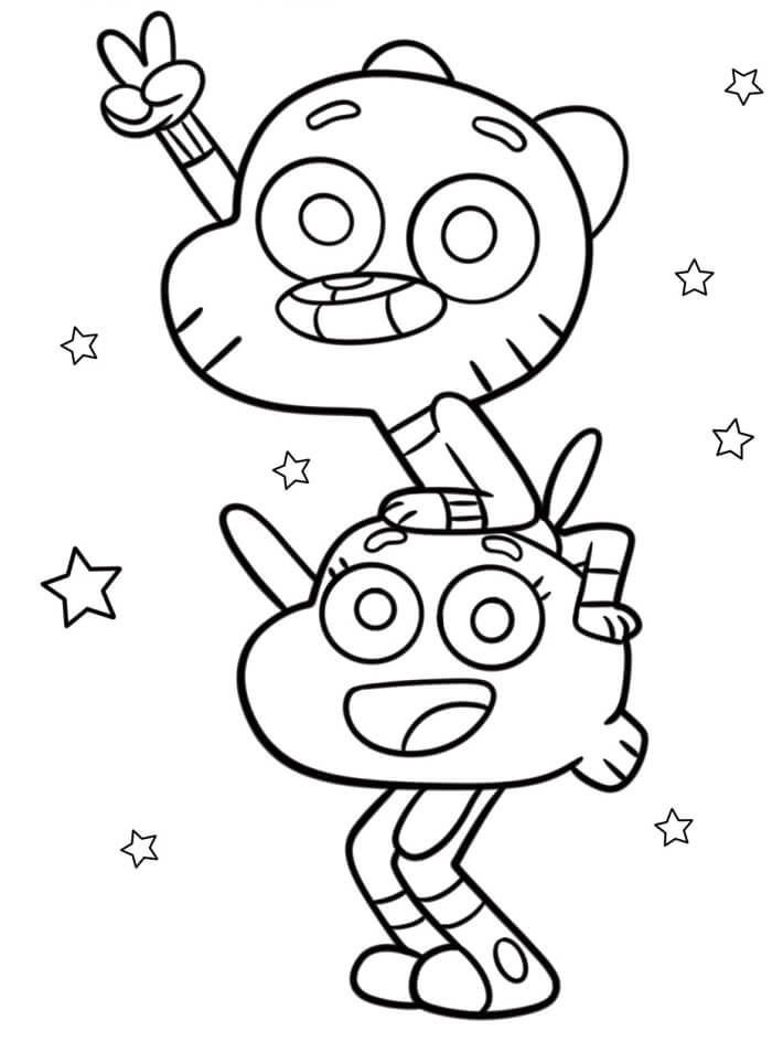 Gumball Csodálatos Világa színező