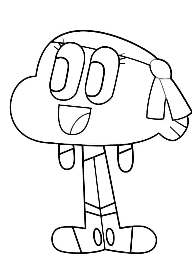 Gumball Kiszínezhető Gyerekeknek