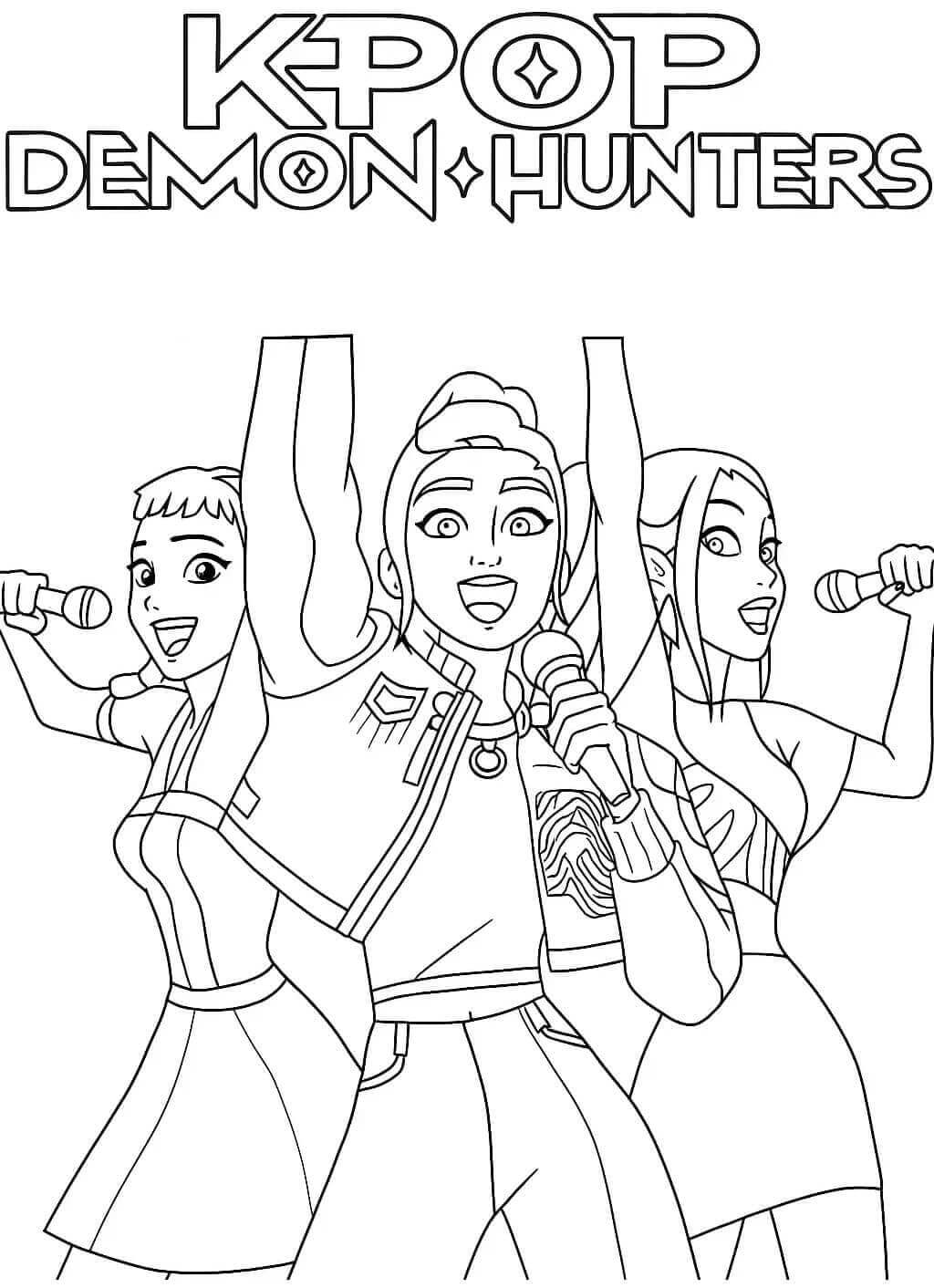 Kpop Demon Hunters színező