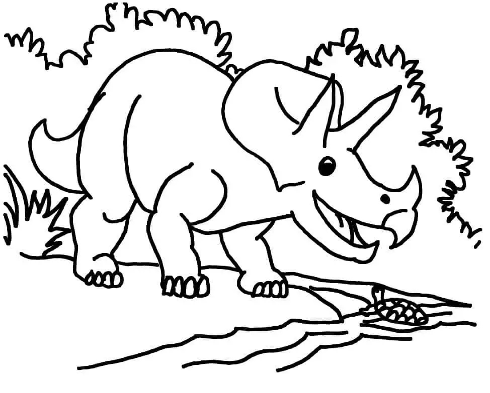 Nyomtatható Triceratopsz