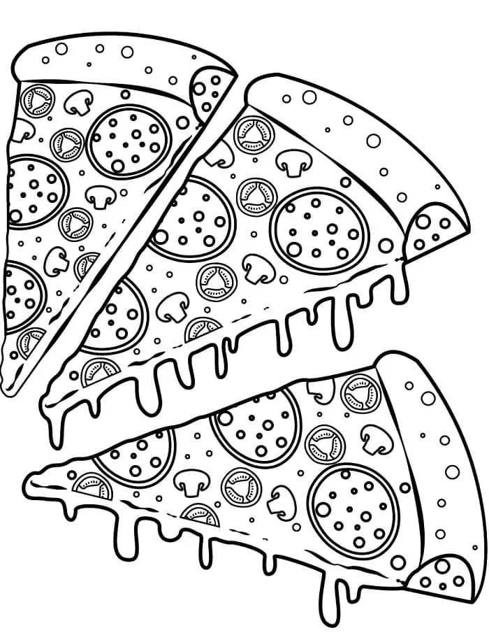Pizza Színezhető Gyerekeknek