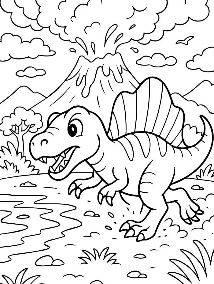 Spinosaurus színező