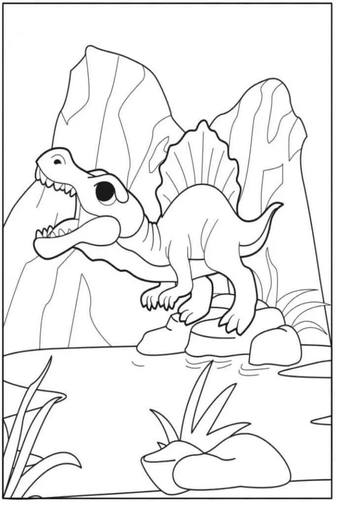 Spinosaurus Nyomtatható Gyerekeknek