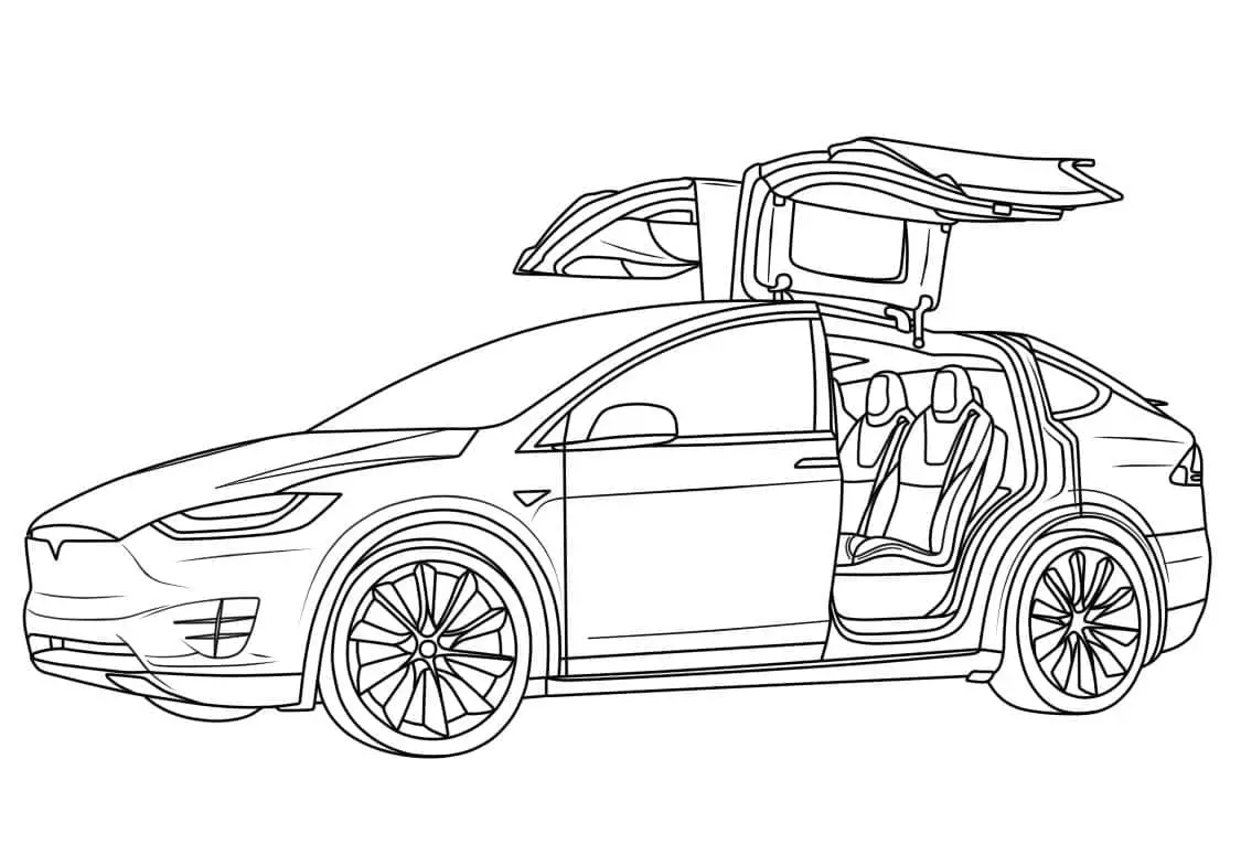 Tesla Nyomtatásra színező