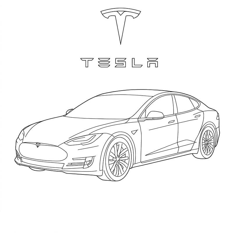 Tesla Színezhető Gyerekeknek színező