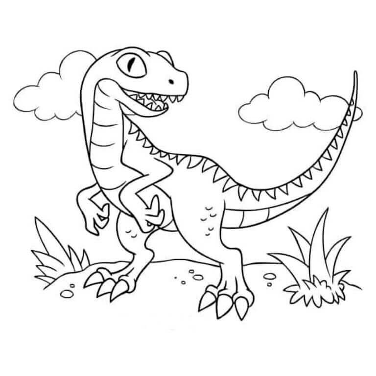 Velociraptor színező