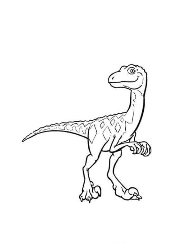 Velociraptor Kiszínezhető Gyerekeknek