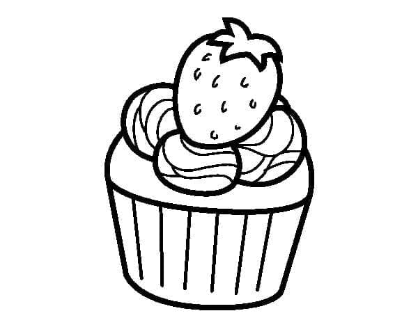 Cupcake Kiszínezhető Gyerekeknek