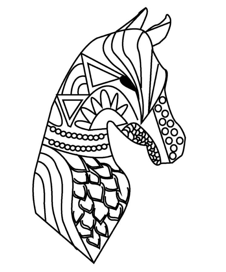 Ingyenes Ló mandala Gyerekeknek
