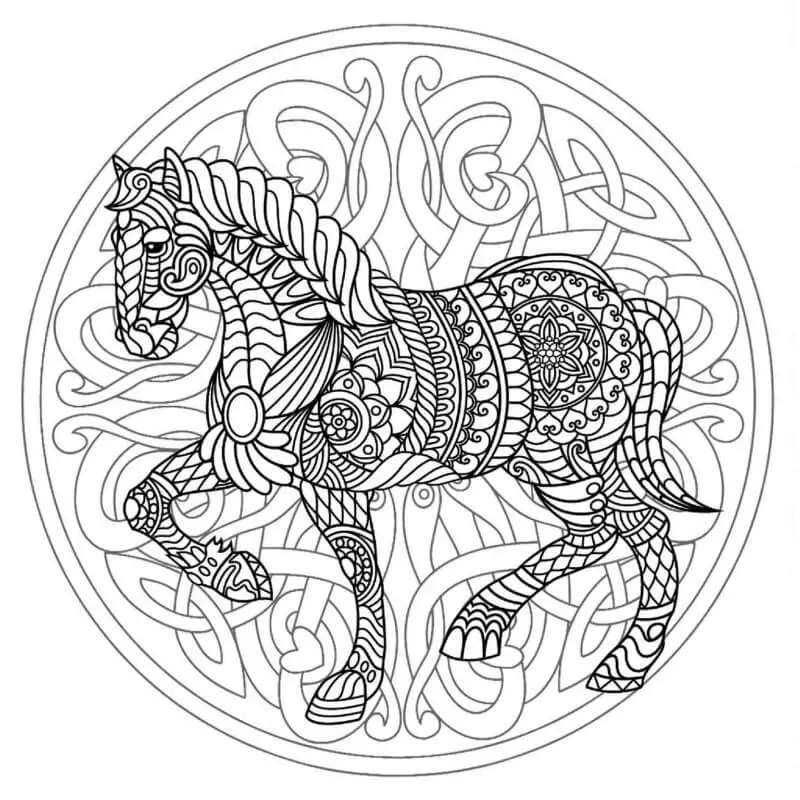 Ingyenes Ló mandala Nyomtatható