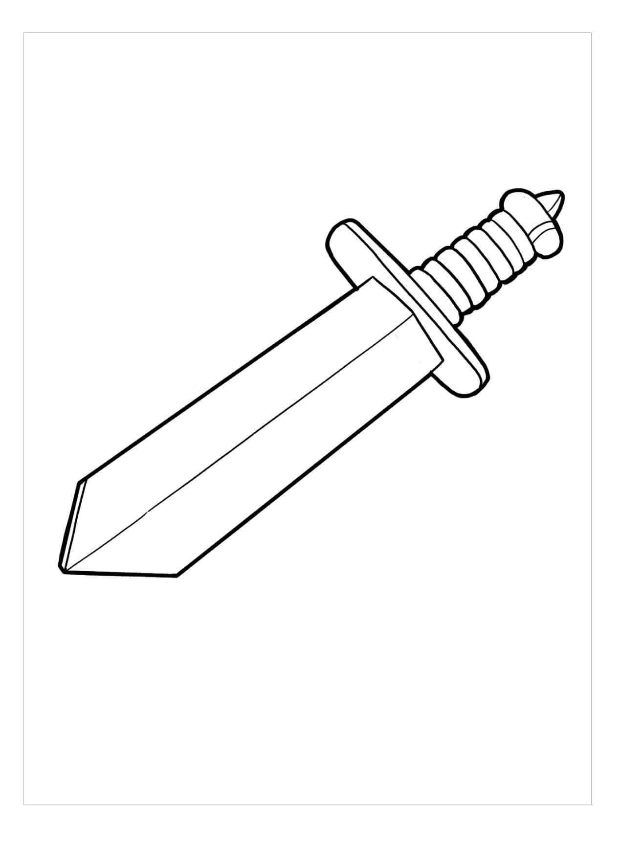 Kard Kiszínezhető Gyerekeknek